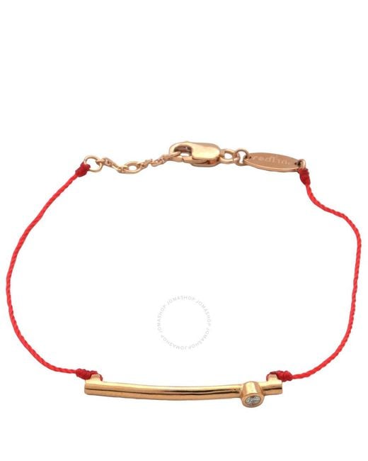 RedLine Metallic Tube 0.05Ct Round Diamond String Bracelet