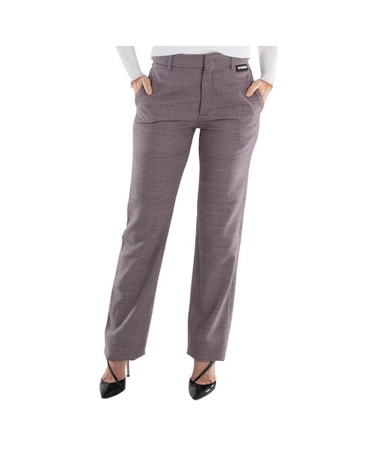 Vetements Brown Light Check Tailored Trousers