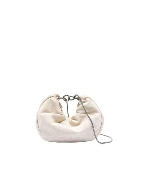 Brunello Cucinelli White Off Leather Shoulder Bag