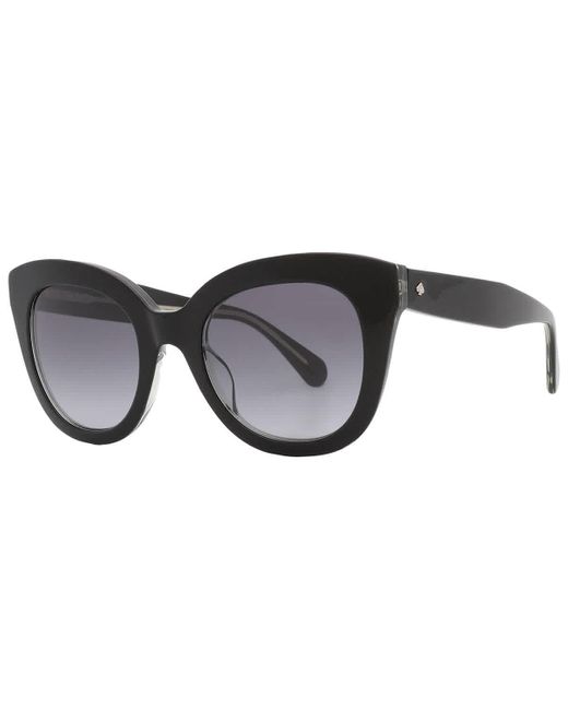 Kate Spade Black Grey Shaded Oval Sunglasses Belah/s 0807/9o 50