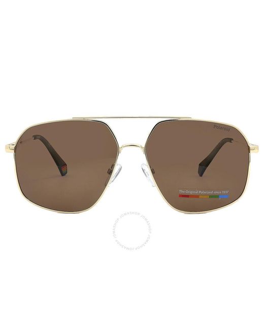 Polaroid Brown Polarized Bronze Navigator Sunglasses Pld 6173/s 0j5g/sp 58
