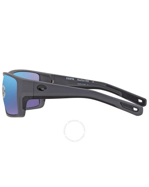 Costa Del Mar Blue Reefton Pro Mirror Poloarized Glass Sunglasses 6s9080 908007 63 for men