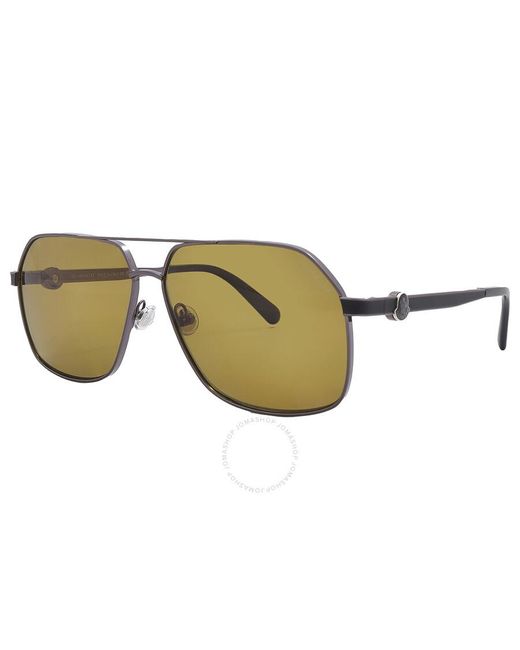 Moncler Brown Icepol Polarized Bronze Navigator Sunglasses Ml0264 08h 61 for men