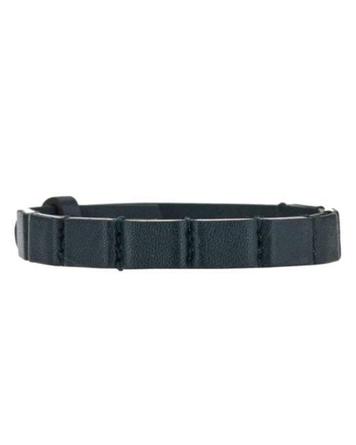 Ferragamo Blue New Leather Sella Bracelet for men