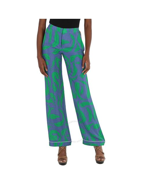 Off-White c/o Virgil Abloh Green Illusion Pajama-style Trousers