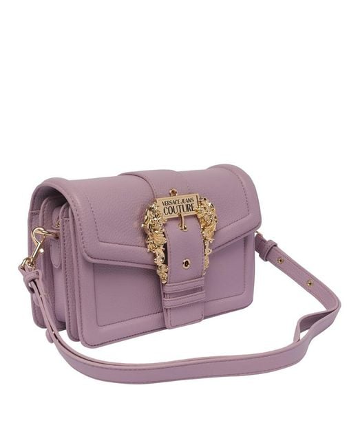 Versace Purple Jeans Couture Logo Couture Crossbody Bag