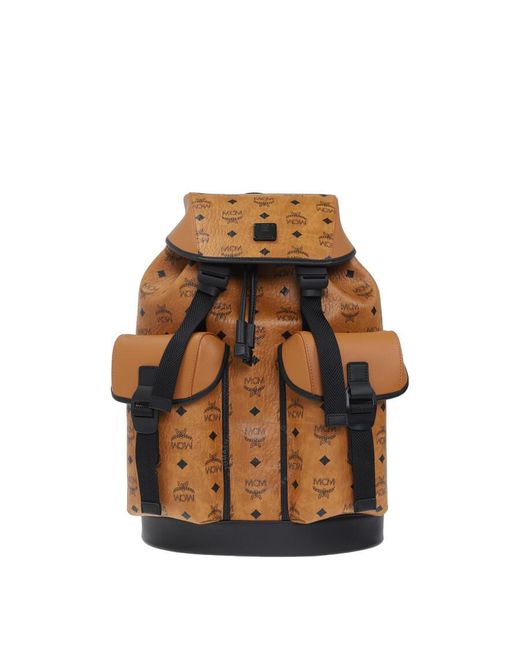 MCM Brown Medium Brandenburg Backpack for men