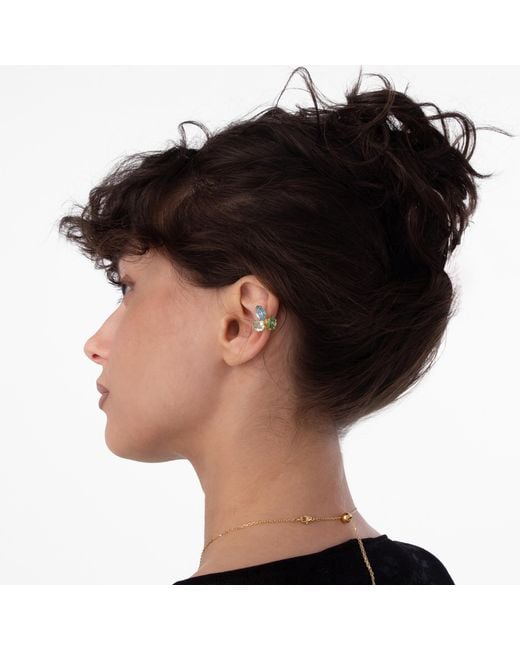 Swarovski White Gema Asymmetrical Crystal Earrings