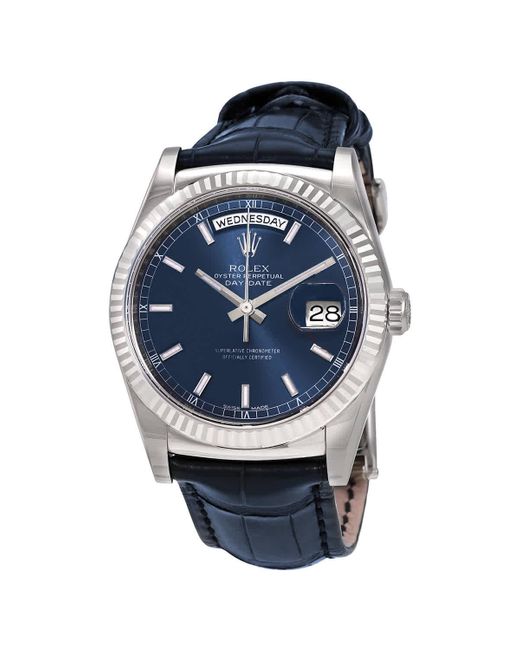 Rolex Day-date Automatic Chronometer Blue Dial Watch for men
