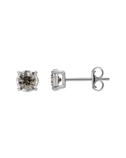 Brilliant Diamond Metallic 14Kt 0.50 Carat Lab Grown Diamond Stud Earrings For