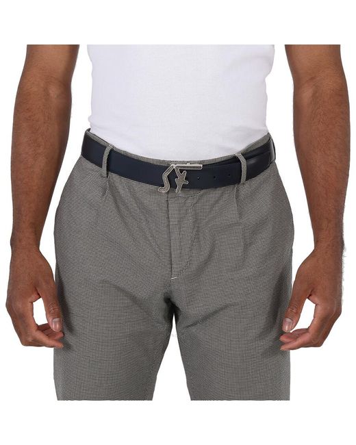 Ferragamo Gray Reversible And Adjustable Sf Logo Belt for men