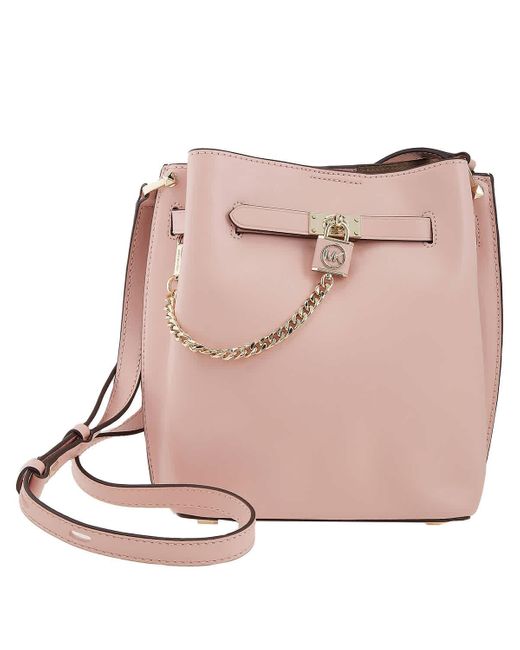 Michael Kors Pink Hamilton Legacy Medium Leather Bucket Bag