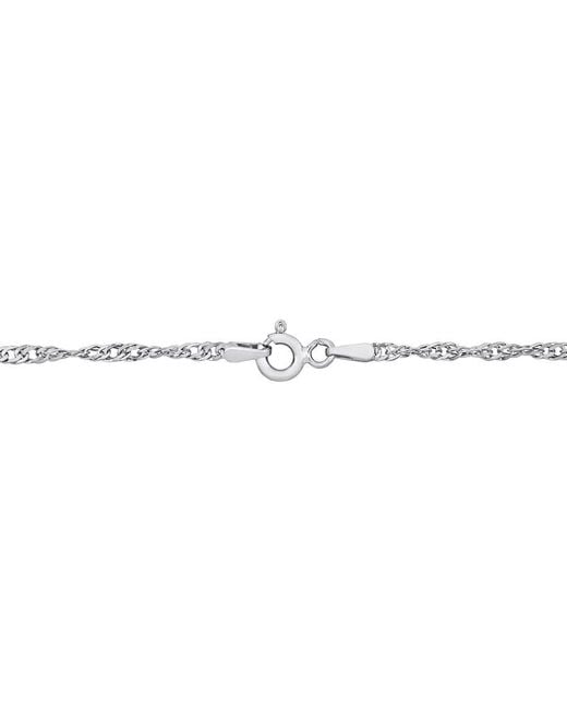 Amour Metallic 1.9Mm Diamond-Cut Singapore Necklace