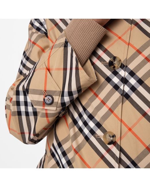 Burberry Natural Reversible Gabardine Car Coat, Brand Size 4 Us
