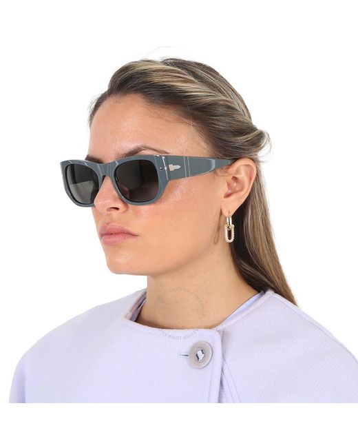 Persol Gray Polarized Square Sunglasses Po3308s 117348 54