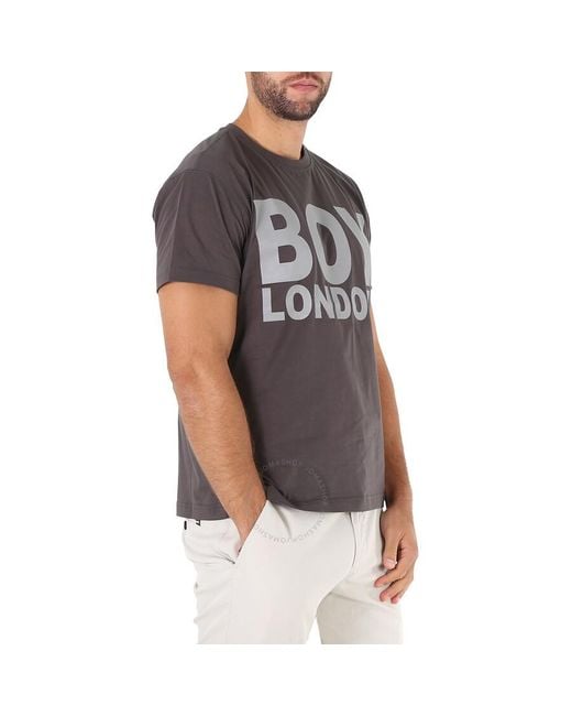 BOY London Gray Reflective Logo T-shirt for men