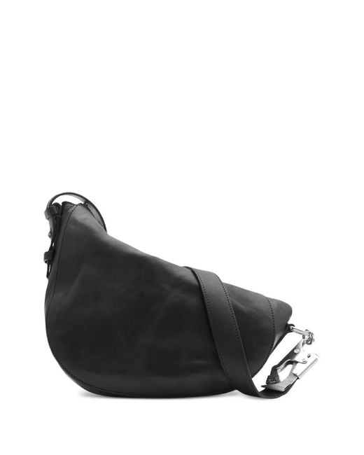 Burberry Black Leather Knight Small Shoulder Bag