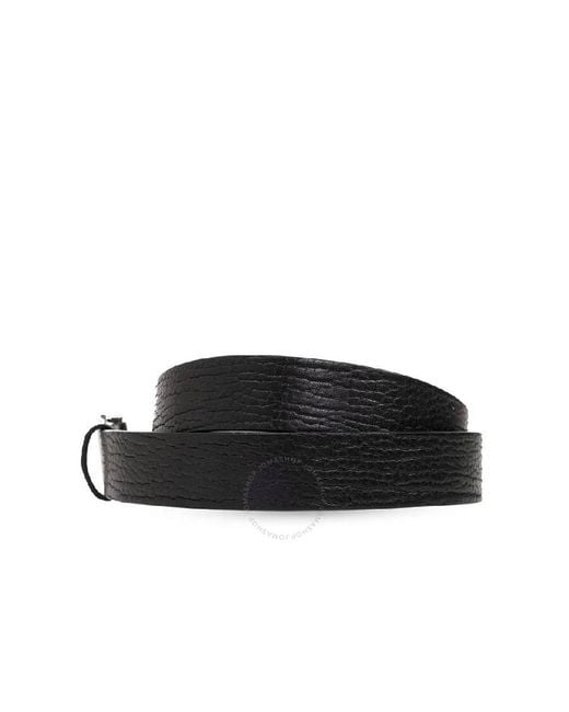 Burberry Black Leather B Buckle Belt
