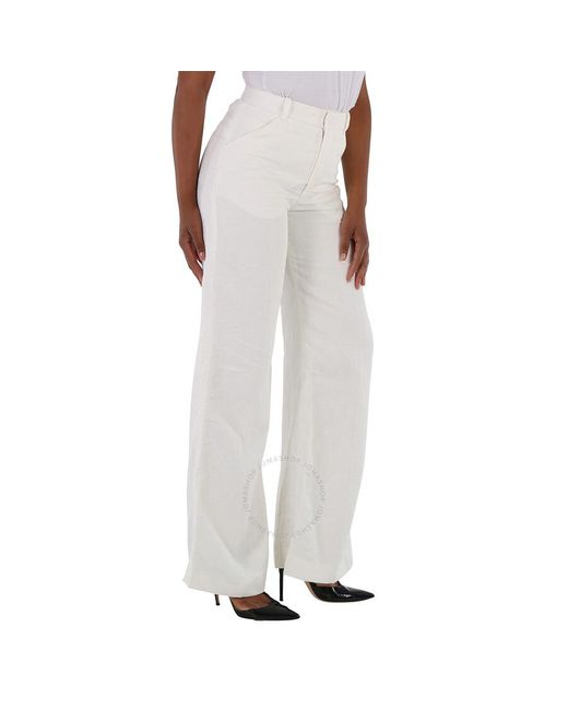 Chloé Gray Iconic Milk Flared Ribbed Trousers