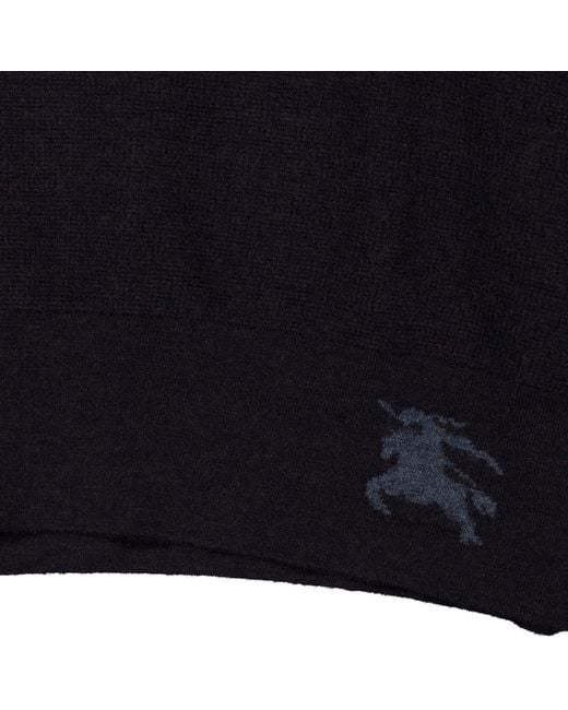 Burberry Black Ekd Embroidered Wool-Blend Sweater for men