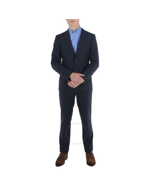 Burberry Blue Stirling 2 Wool Mohair Suit for men