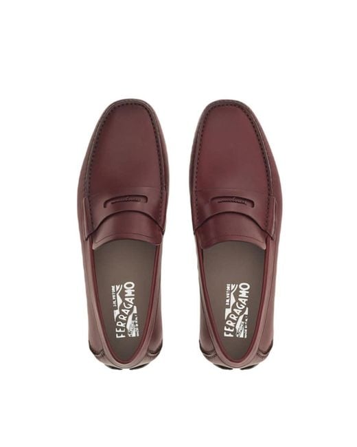 Ferragamo Red Loafers, Us for men