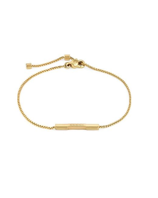 Gucci White Link To Love 18K Bracelet