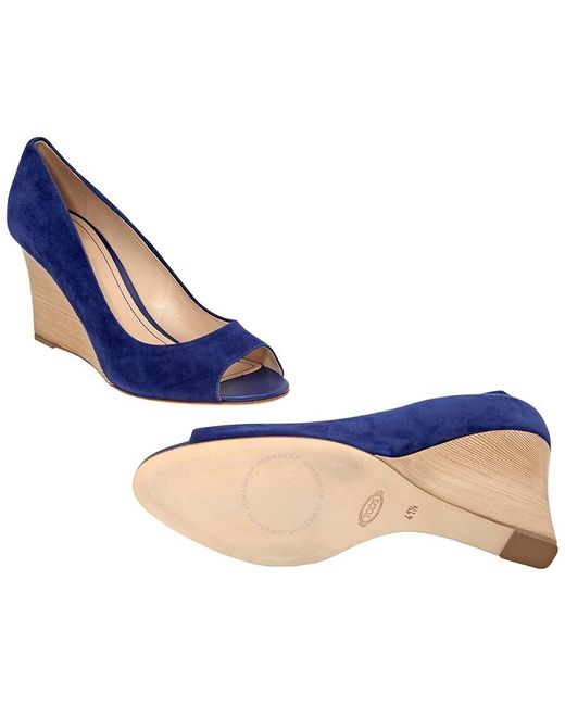 Tod's Blue S Wedge