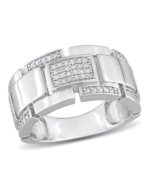 Amour Metallic 1/4 Ct Tw Diamond Ring for men