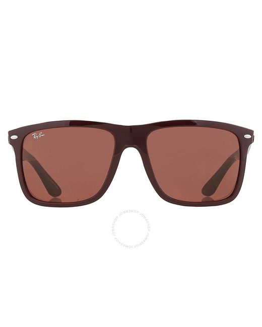 Ray-Ban Brown Boyfriend Two Red Square Sunglasses Rb4547 6718c5 60