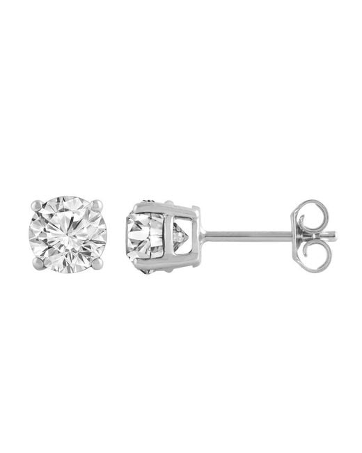 Brilliant Diamond Metallic 14Kt 3.00 Carat Lab Grown Diamond Stud Earrings For