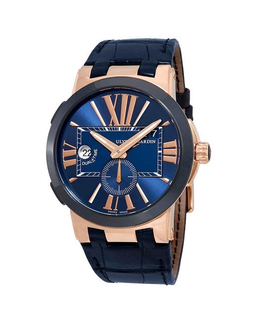 Ulysse Nardin Executive Dual Time Automatic Blue Dial Watch for men
