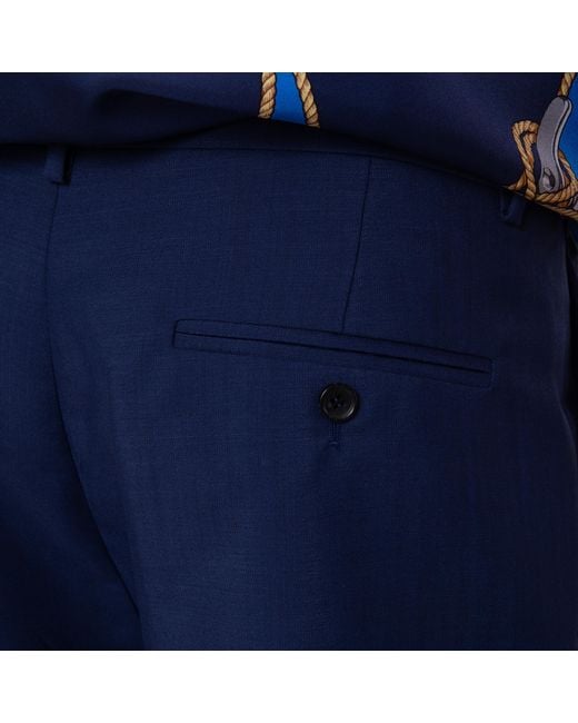 Bally Blue Marine Wool Bermuda Shorts for men