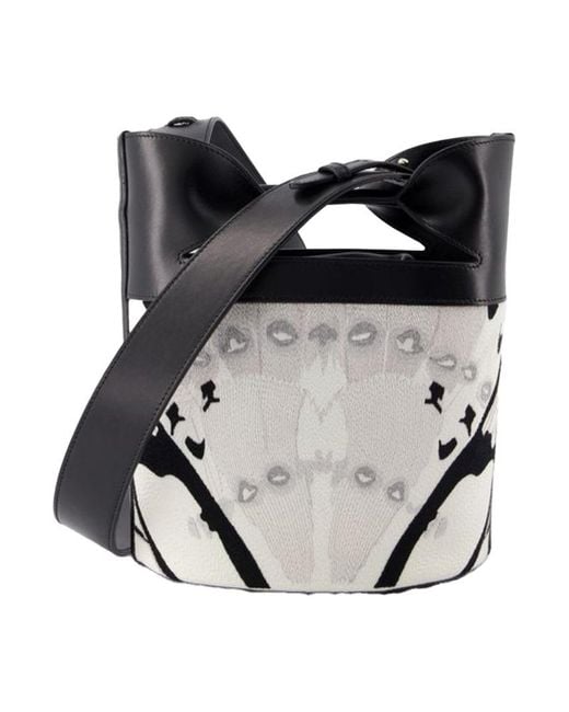 McQueen Multicolor Bucket Bow Shoulder Bag