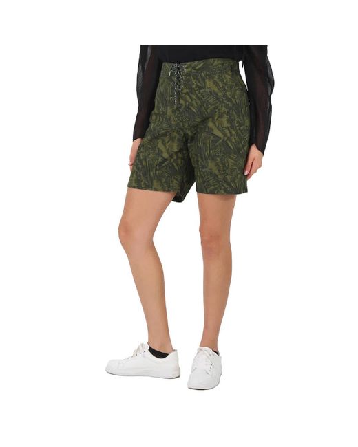 A.P.C. Gray Shorts Forest Print