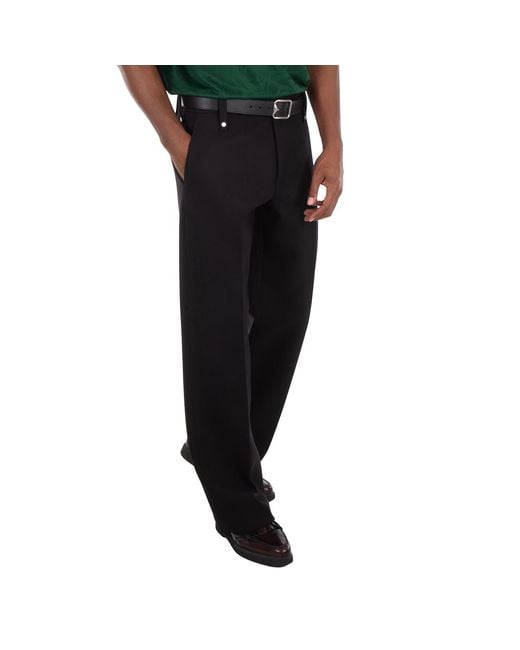 Burberry Black Straight Leg Wool Trousers, Brand Size 50 (Waist for men