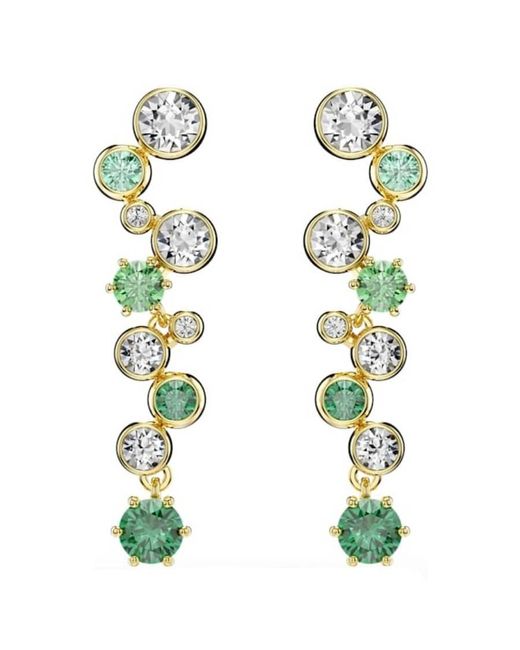 Swarovski Green Constella Mixed Cuts Drop Earrings for men