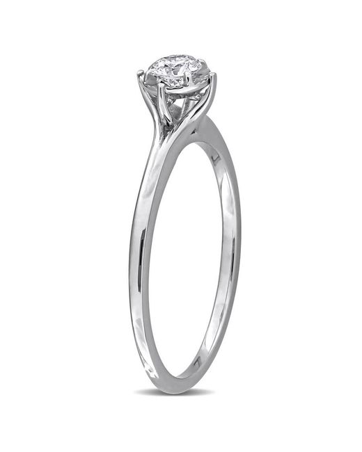 Created Forever White 1/5Ct Tw Lab-Grown Diamond Solitaire Engagement Ring for men