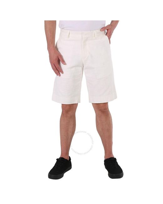 Casablancabrand Natural Off Cotton Bermuda Shorts for men