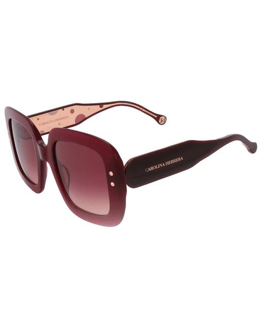 Carolina Herrera Black Shaded Square Sunglasses Ch 0010/s 0lhf/3x 52