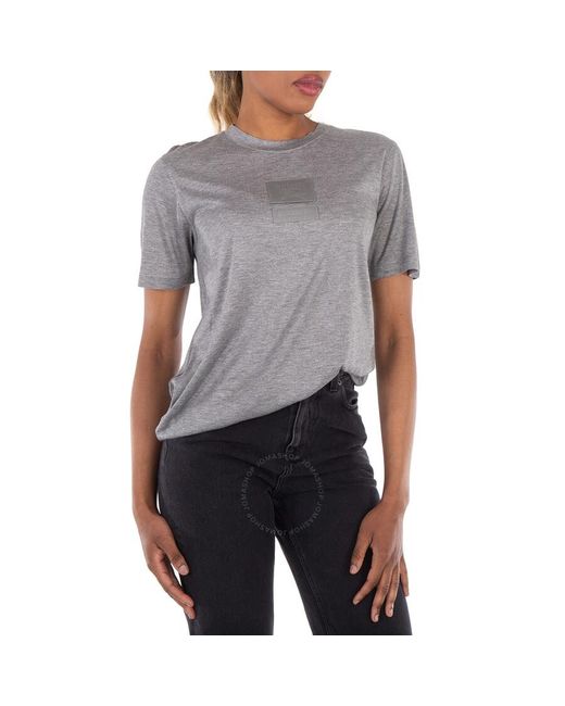Burberry Gray Margot Ekd Logo-Patch T-Shirt