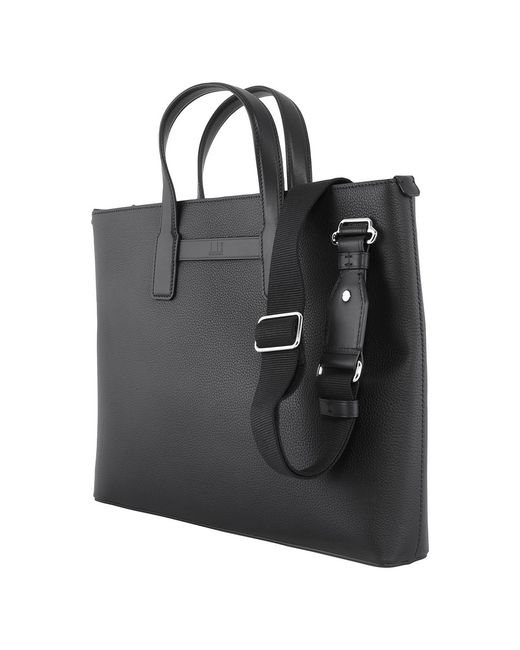 Dunhill Black 1893 Harness Leather Slim Document Case for men