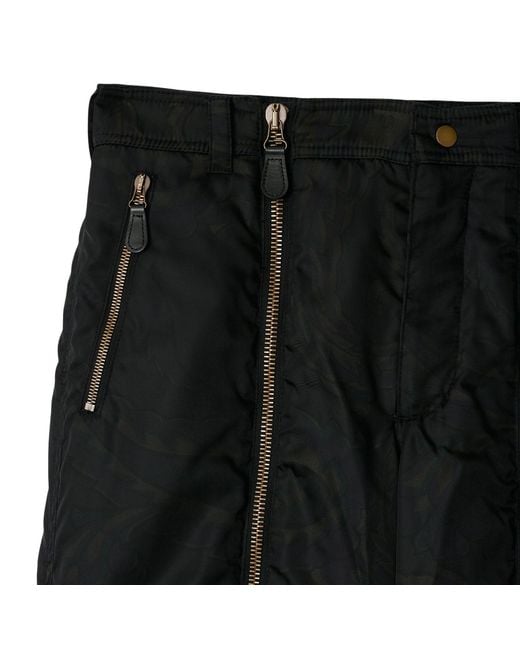 Burberry Black Paisley Nylon Zip Cargo Trousers, Brand Size 50 Waist for men