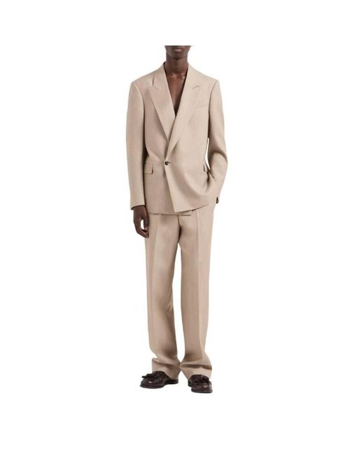 Emporio Armani Natural Loose-Fit Virgin Wool Suit, Brand Size 50 Us for men