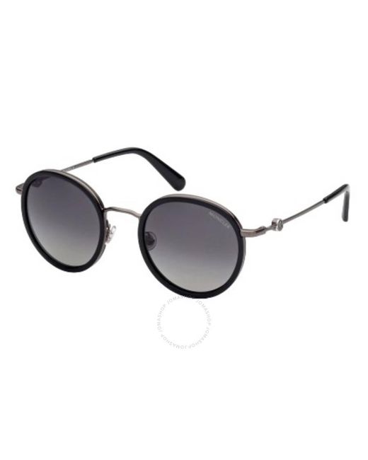 Moncler Metallic Grey Round Sunglasses Ml0195 05d 51