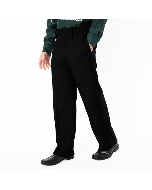 Burberry Black Straight-Leg Wool Trousers, Brand Size 50 Us for men
