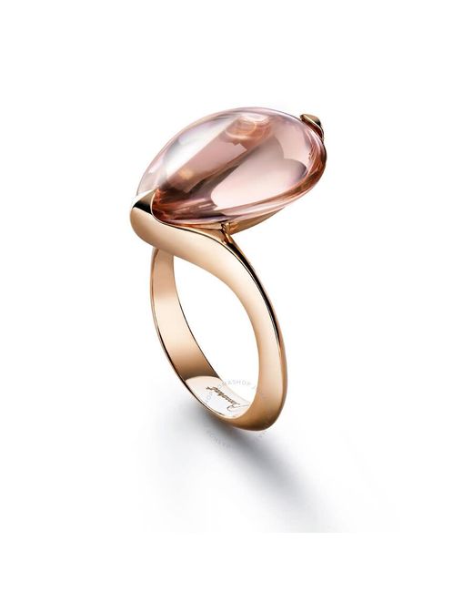 Baccarat 's Fleurs De Psydlic Vermeil Pink Mirror Crystal Ring 2806958