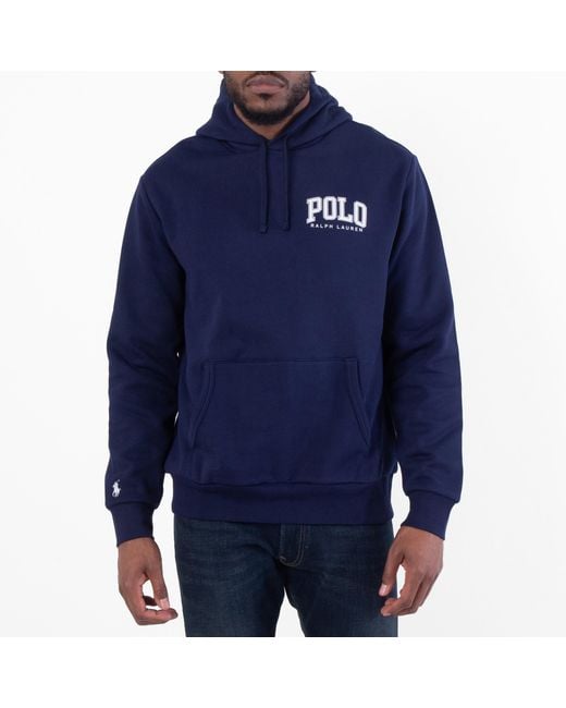 Polo Ralph Lauren Blue Fleece Logo Print Sweatshirt for men