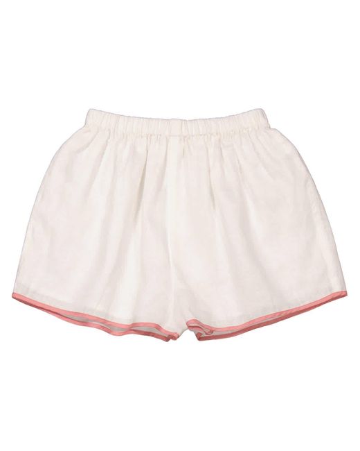 Zimmermann White Girls Ivory Clover Applique Shorts