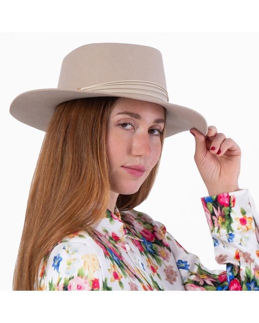 Van Palma Gray India Wool Felt Fedora Hat